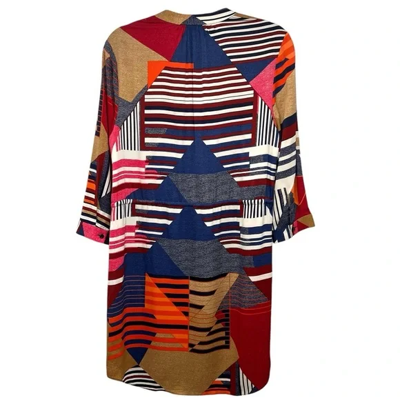 Diane Von Furstenberg Freya Silk Blend Colorful Abstract Shift Dress Women’s 8 - Picture 8 of 15